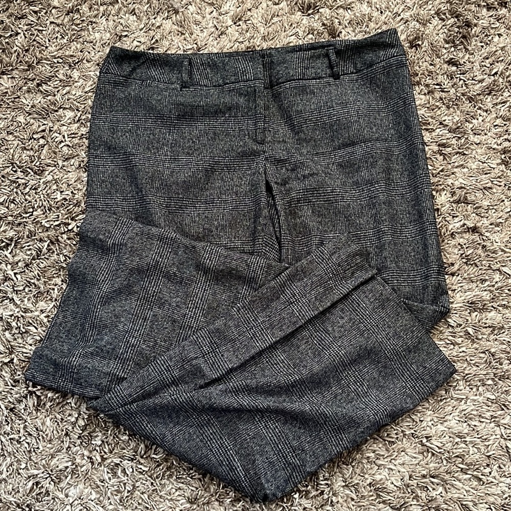 Della Spiga Italy Ladies Black Patterned Trouser, Size 16, EUC